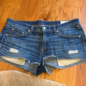 rag & bone Classic Blue Denim Shorts